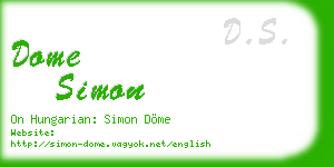 dome simon business card